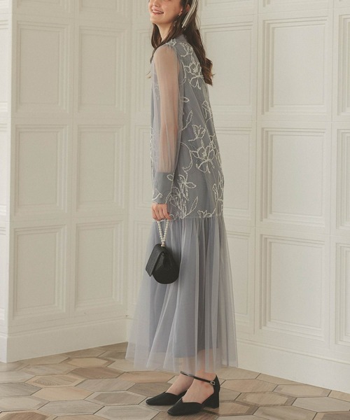 Dorry Doll（ドリードール） ドレス フェザーフラワーチュールドレス