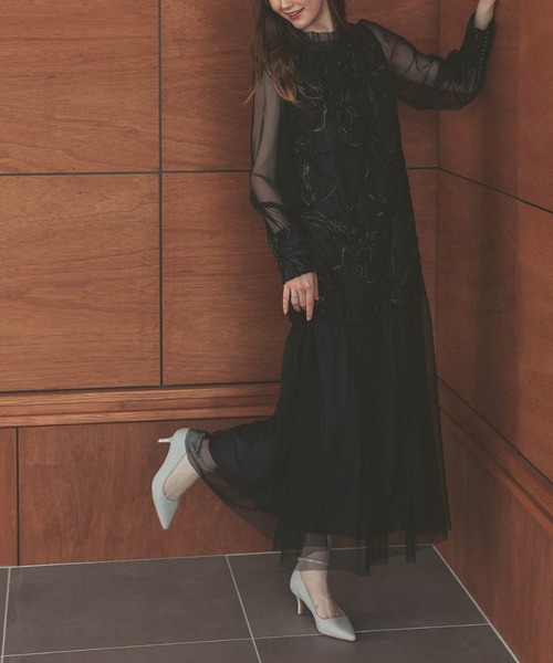 Dorry Doll（ドリードール） ドレス フェザーフラワーチュールドレス