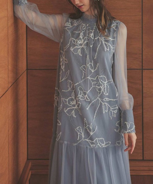 Dorry Doll（ドリードール） ドレス フェザーフラワーチュールドレス