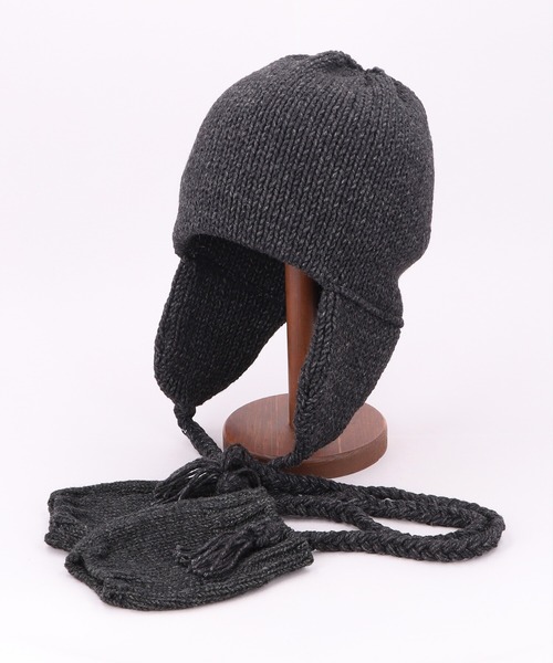CA4LA（カシラ） ニット帽 ニットキャップ MITTEN FLAP KNIT WATCH