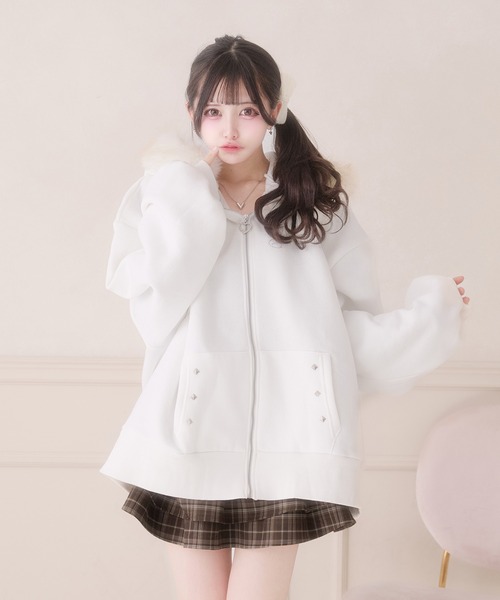 Pal elfy パーカー ファー付きロゴパーカー レディース : ZOZOTOWN