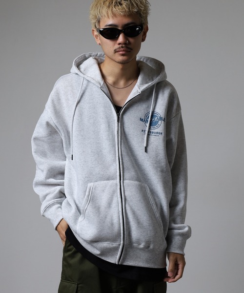 FUNALIVE（ファンアライブ） パーカー サガラ刺繍サークルロゴ裏起毛