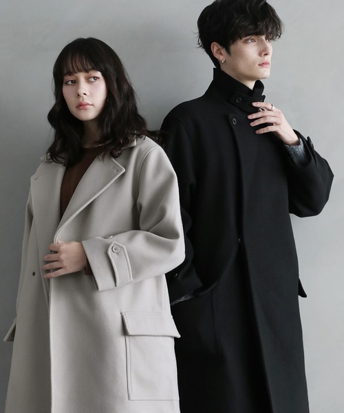 美品】LOVELESSチェスターコート ダブル ウールメルトン 上衿