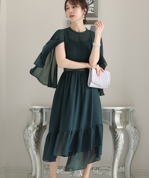 PourVous（プールヴー） ドレス アシンメトリー パーティードレス