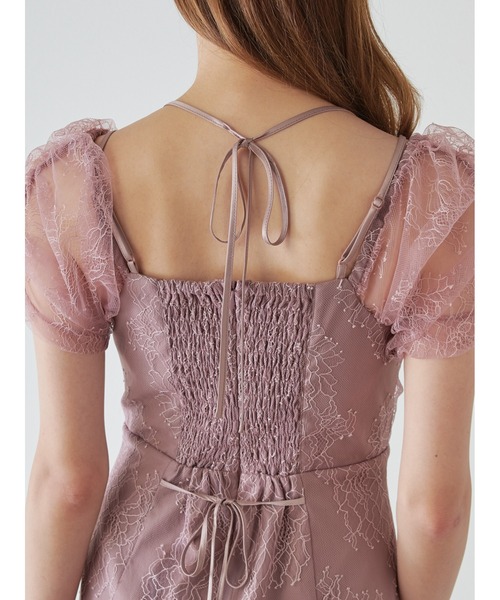 SNIDEL（スナイデル） ワンピース ギャザードレープレースドレス