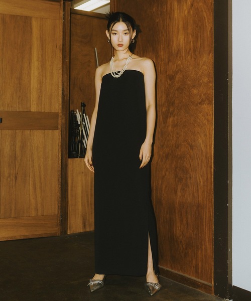 ANDRESD ドレス バックシアージレセットアップドレス / back sheer