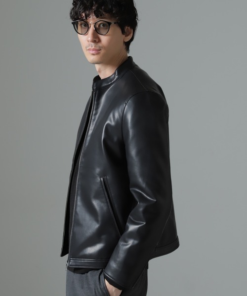 NANO universe（ナノ・ユニバース） レザージャケット S ブラック