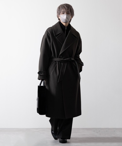 CLEL（クレイル） チェスターコート S ダークブラウン メンズ