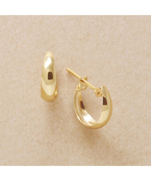 TAKE-UP（テイクアップ） ピアス K18/K10 ツキコウミニフープピアス