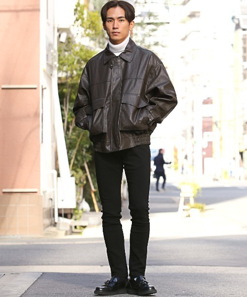 LUXSTYLE（ラグスタイル） ブルゾン アウター A2タイプPUレザー