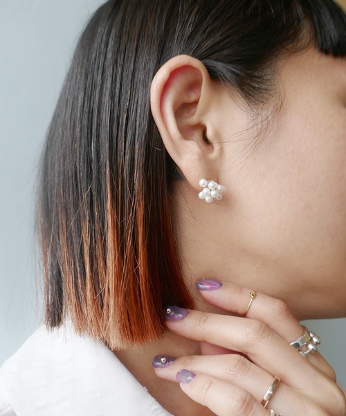 e.m.（イーエム） ピアス SILVER925パールブーケピアス/レディース