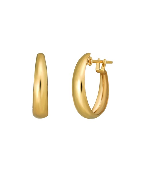 TAKE-UP（テイクアップ） ピアス K18/K10 ツキコウフープピアス( YG