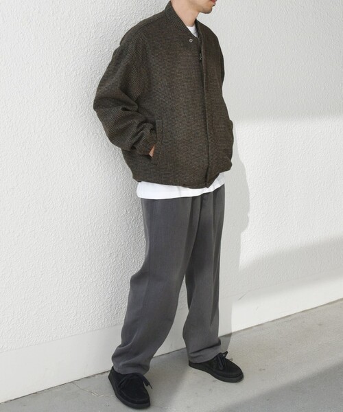 SHIPS any ブルゾン アウター any: 「手洗い可能」リラックス ツイード