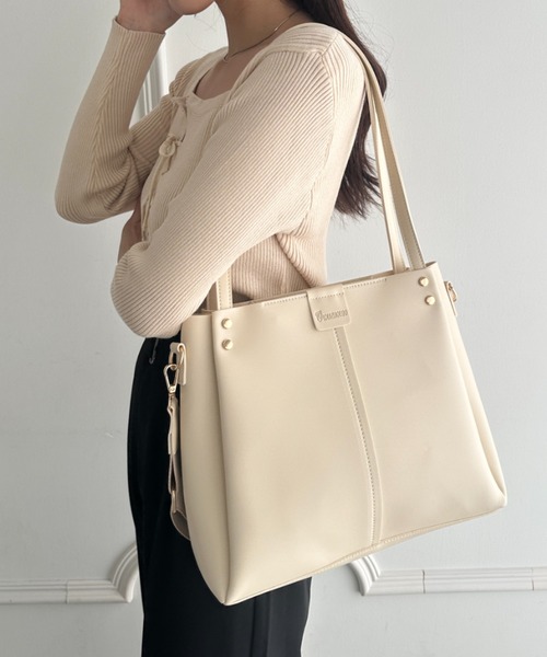 トートバッグ 新色追加 6色展開「A4収納可能」通勤・通学 PUダブル