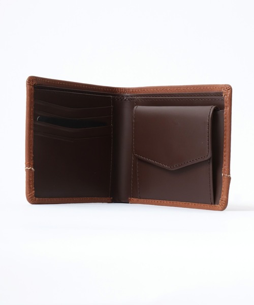 Lee（リー） 財布 レザー ロゴ ステッチ 2つ折りウォレット 二つ折り