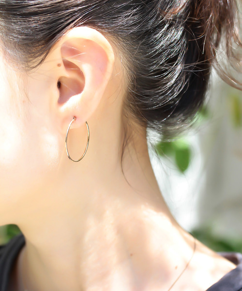 NOIR DE POUPEE（ノワールドプーペ） ピアス K10 フープピアス25mm