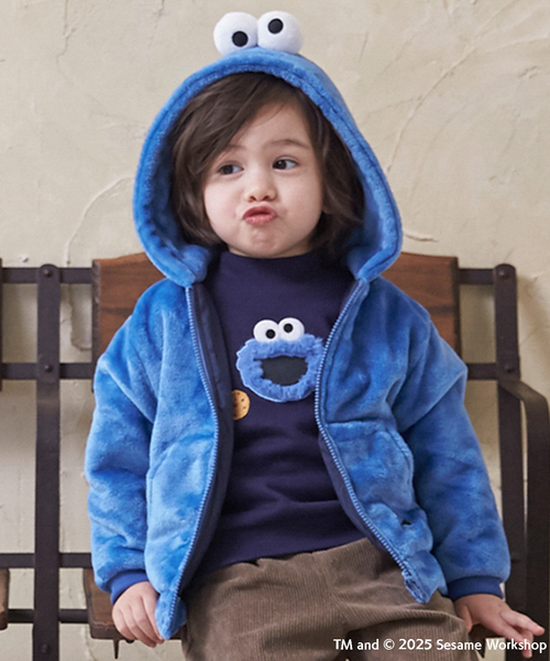 petit main パーカー 「SESAME STREET」もこもこパーカー キッズ 子供