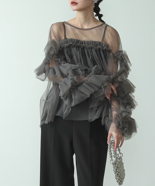 Kana ドレス デコラティブチュールトップス / 結婚式 二次会 同窓会