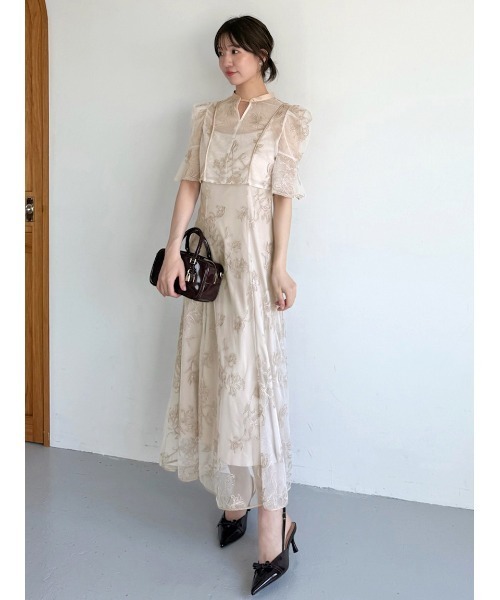 SNIDEL（スナイデル） ワンピース エンブロイダリーボレロセットドレス