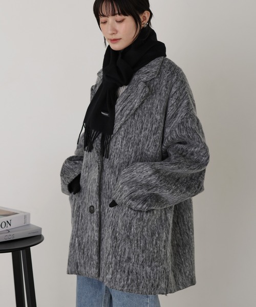 shetila（シェティラ） コート アウター ミックスシャギー オーバー