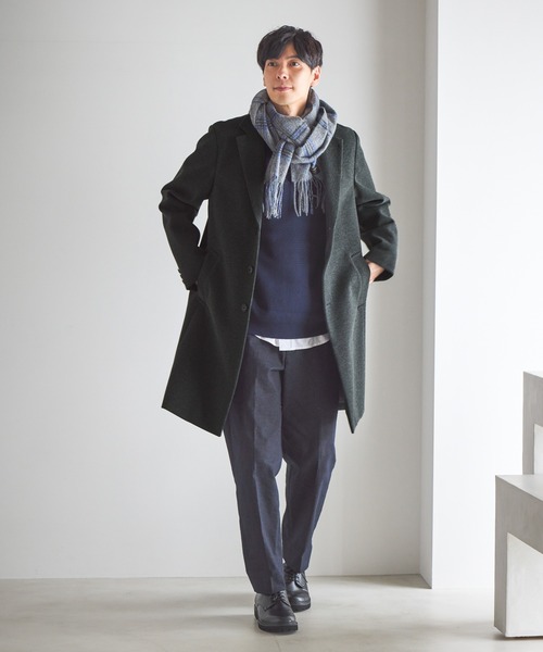 GLOBAL WORK（グローバルワーク） チェスターコート コート ウーリー