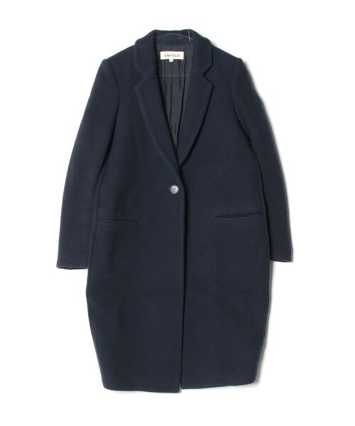 ENFOLD（エンフォルド） チェスターコート 36 ネイビー レディース