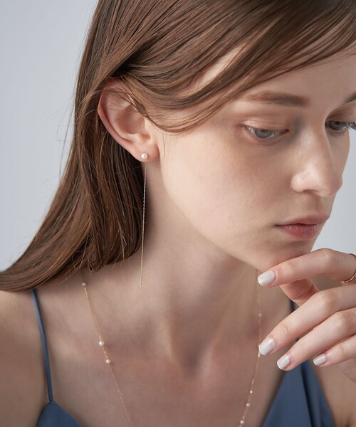 ete（エテ） ピアス K10YG パール アメリカンピアス レディース