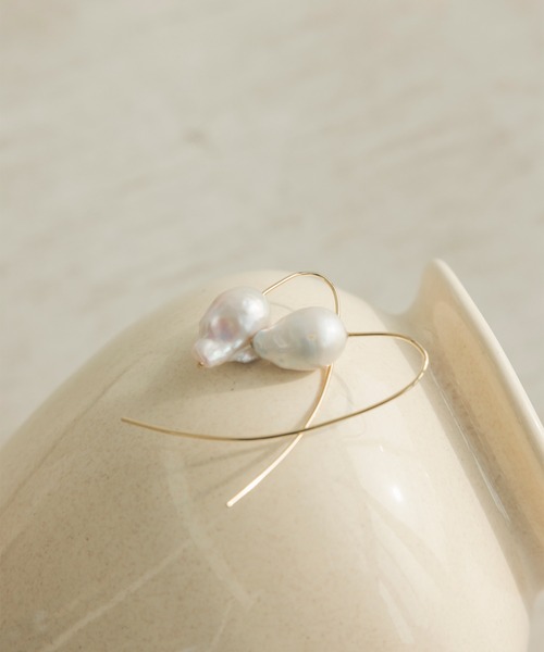 anuans（アニュアンス） ピアス カーブパールピアス レディース