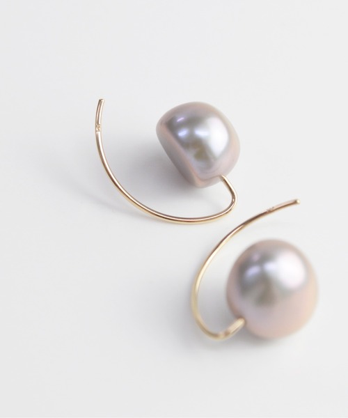 anq.（アンク） ピアス 「anq.」K10・パールOneStoneピアス 淡水