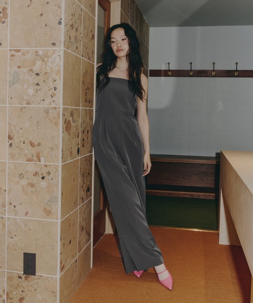 ANDRESD パンツドレス ダブルクロスオールインワンドレス / double