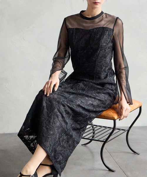 AIMER（エメ） ドレス 「WEB限定」オーナメント柄レースIライン