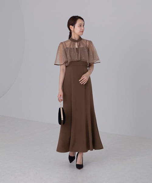 Leja ブラウンレース マーメイド パーティードレス Leja ブラウン