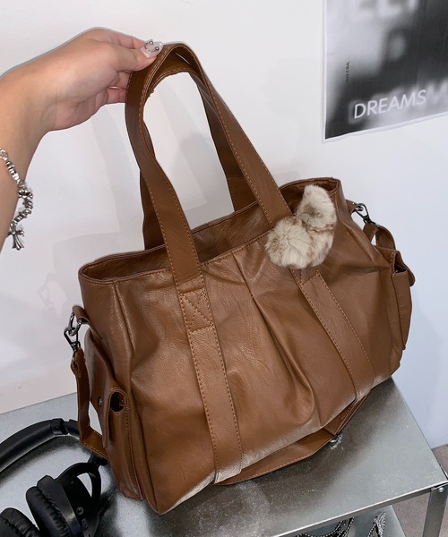 lilful ボストンバッグ 「大容量」マルチポケット 2WAY ボストン