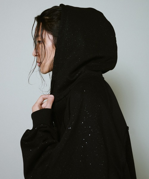 Camphor wood パーカー Glitter Seam Double-Zip Hoodie / グリッター