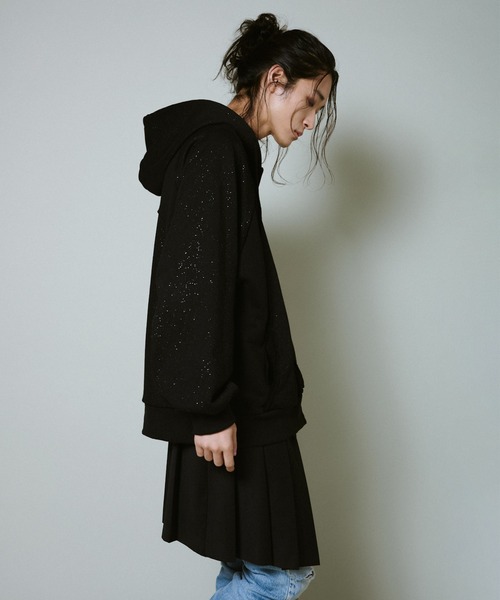 Camphor wood パーカー Glitter Seam Double-Zip Hoodie / グリッター