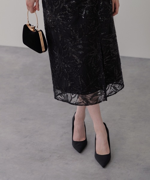 Leja（レジャ） ドレス 「LEJA」シアーパフスリーブペプラム