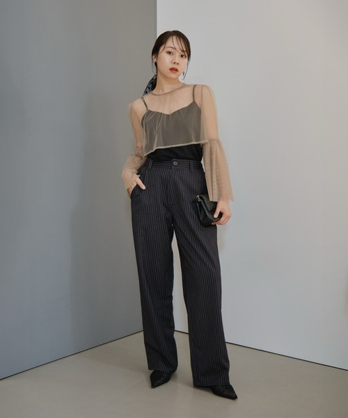 Leja（レジャ） ドレス 「LEJA」シアーチュールベルスリーブペイントI