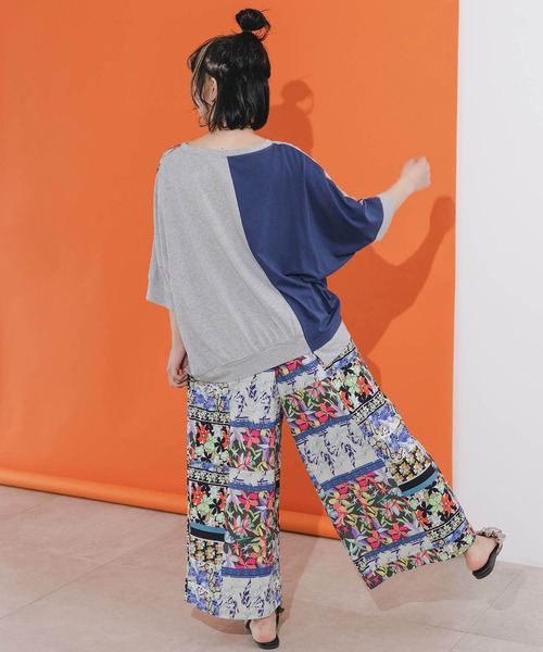 ScoLar（スカラー） イージーパンツ M ブルー レディース : ZOZOTOWN