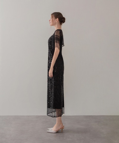 Leja（レジャ） ドレス 「LEJA」スパンコールパールミックスボレロI