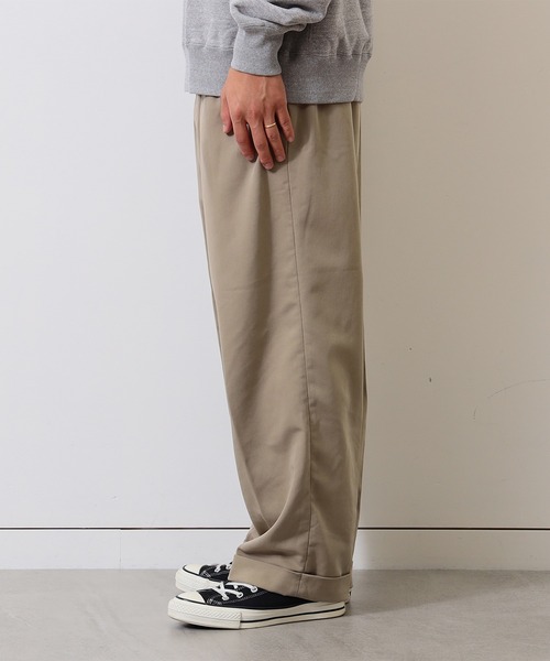 BEAMS+（ビームスプラス） チノパン 2 Pleats Trousers PE Twill