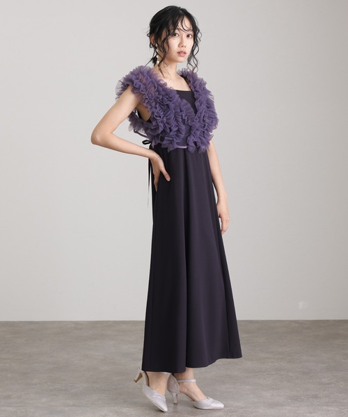 atlo（アトロ） ドレス チュールベスト同窓会パーティードレスお呼ばれ