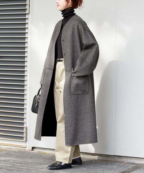 B.C STOCK（ベーセーストック） ノーカラーコート コート 「追加」S120