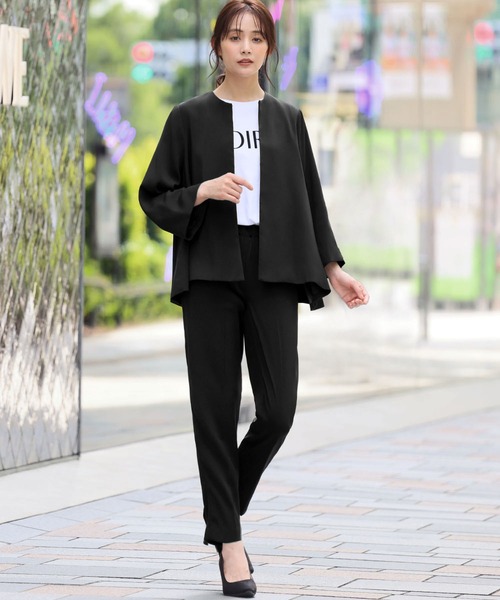 CRONOS上下セットアップブラックレターノースリーブフーディ&ショーツ