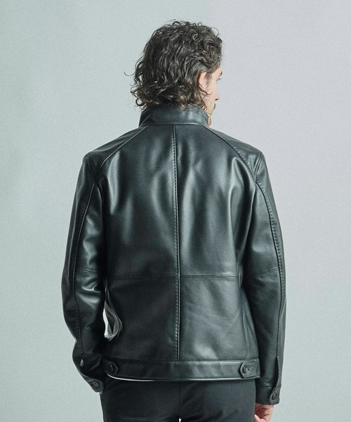 MEN'S BIGI（メンズビギ） 革ジャン ライダース スタンドカラー