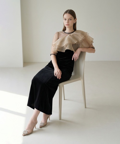 Leja（レジャ） ドレス 「LEJA」アシンメトリーティアードフリル3WAY