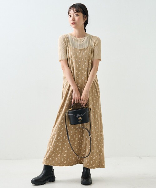 FREAK'S STORE（フリークスストア） ワンピース ベロア フラワー刺繍