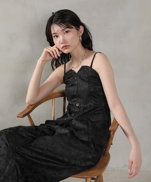 Kana パンツドレス ジャガード セットアップ ヴィンテージライク