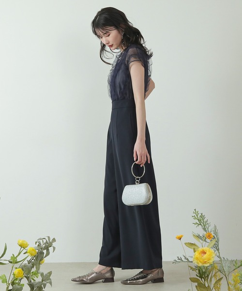 Kana パンツドレス ボリューム チュール ギャザーハイウエスト パンツ