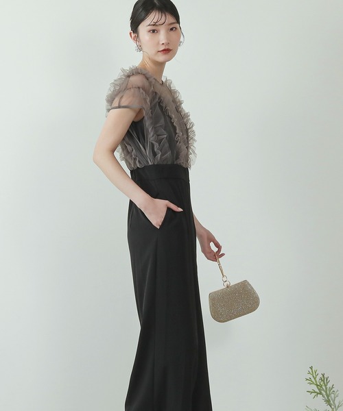 Kana パンツドレス ボリューム チュール ギャザーハイウエスト パンツ