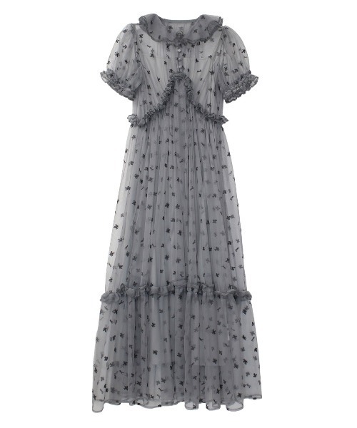 COEL（コエル） ワンピース オリジナル刺繍チュールワンピース